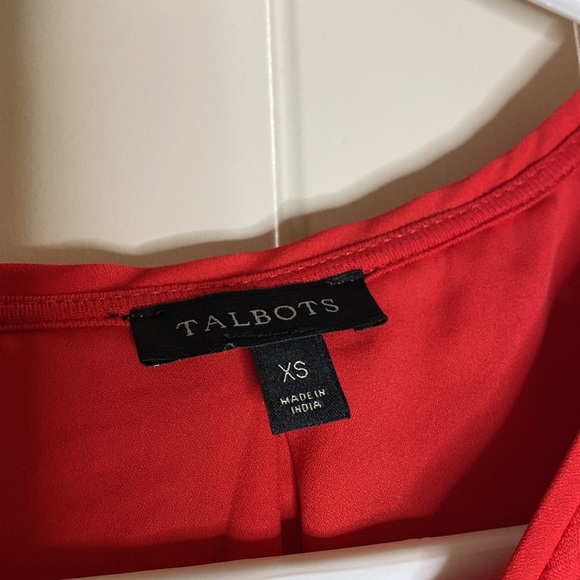 Women’s Talbots Short Sleeve Blouse XS Red - Picture 2 of 4